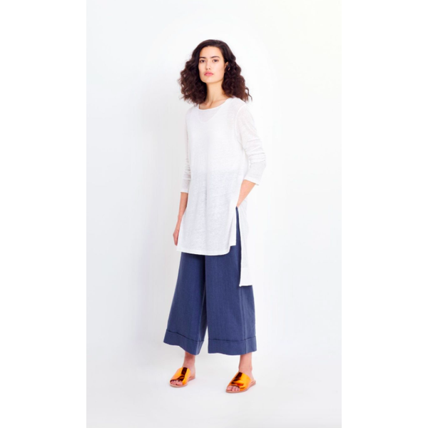 LINEN JERSEY TUNIC TEE